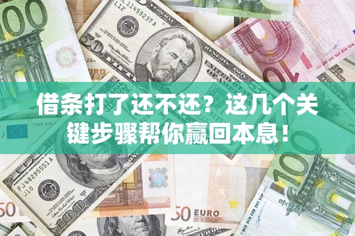 北京借条打了还不还？这几个关键步骤帮你赢回本息！