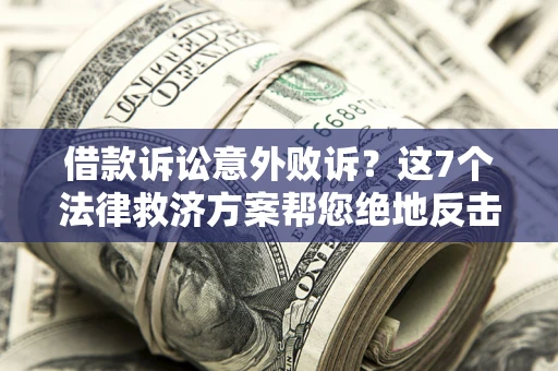 北京借款诉讼意外败诉？这7个法律救济方案帮您绝地反击！